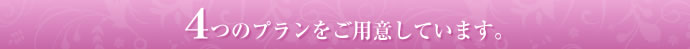 3つのプランをご用意しております